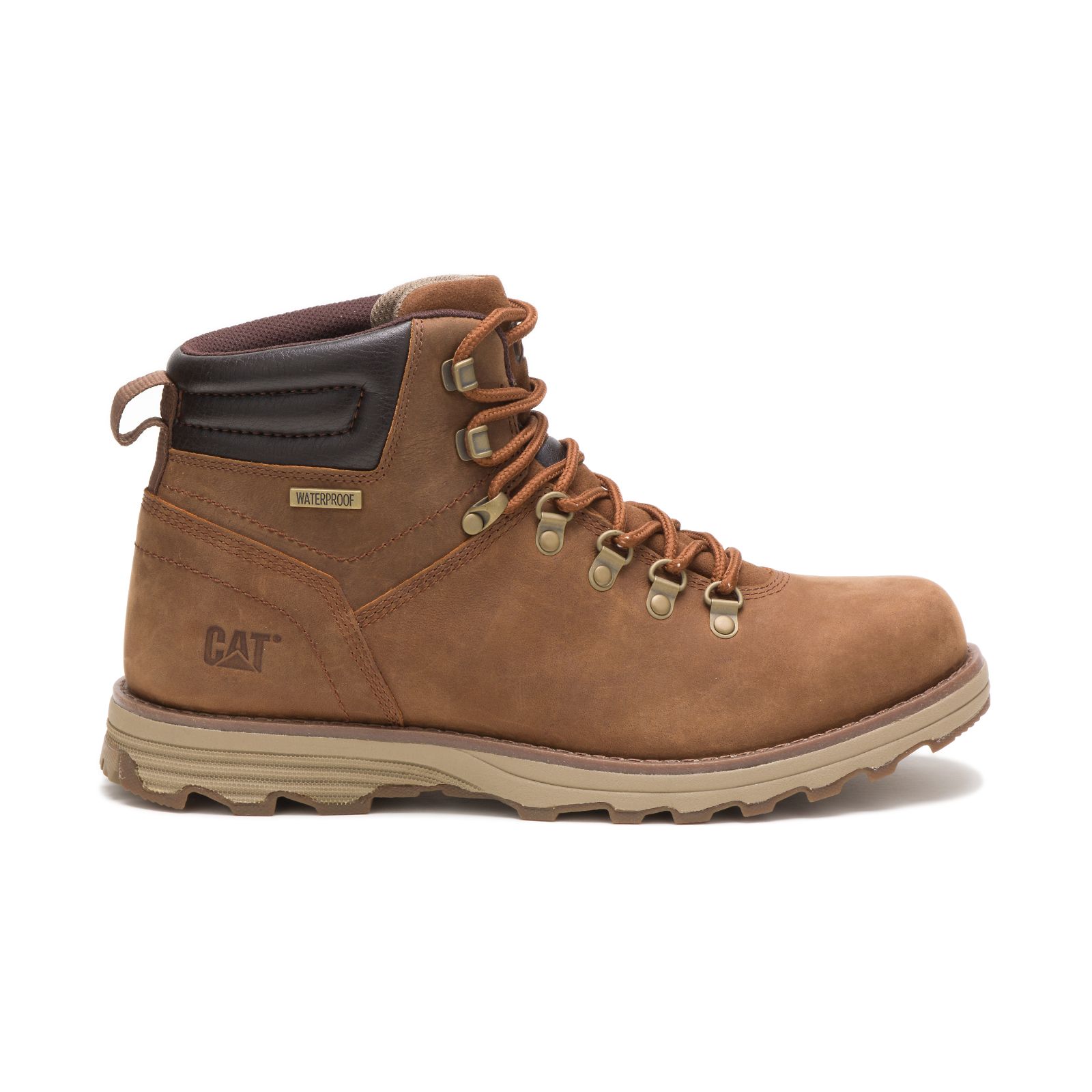 Caterpillar Sire Waterproof Philippines - Mens Work Boots - Brown 74829QFMO